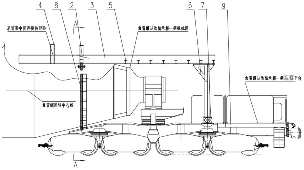 Ultra-low headroom vehicle-mounted uncapping machine above the torpedo tank mouth