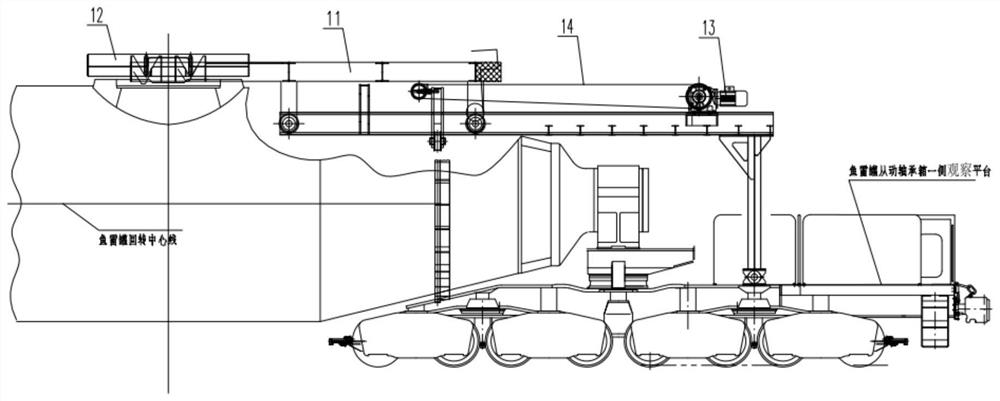 Ultra-low headroom vehicle-mounted uncapping machine above the torpedo tank mouth