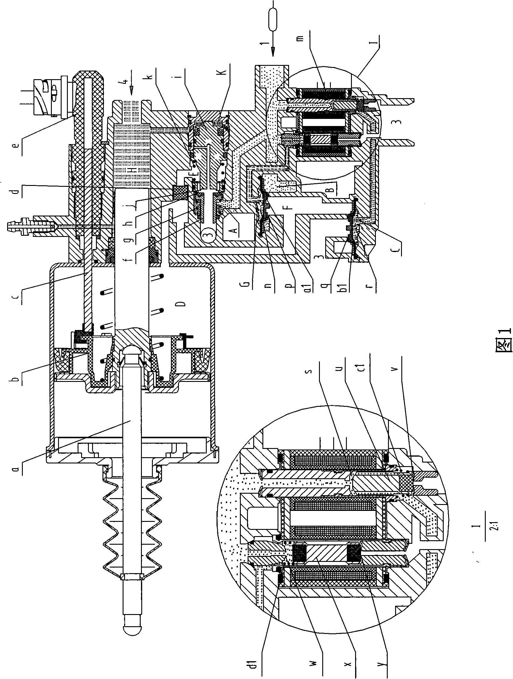 Electric-controlled pneumatic type clutch booster unit and operating method thereof