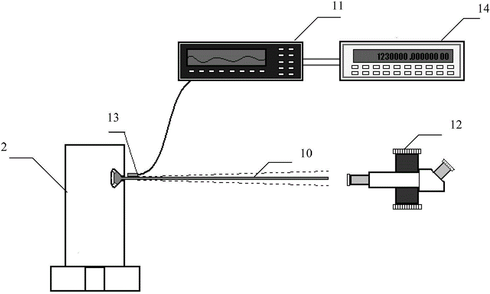 Detection device and detection method for wide-range vibration amplitude of blade of aviation engine