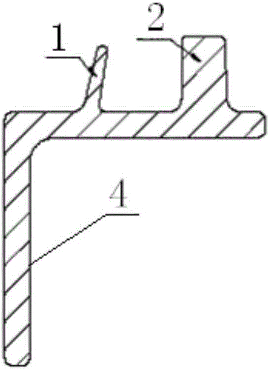 Manufacturing method for profile steel used for protective seal doorframe