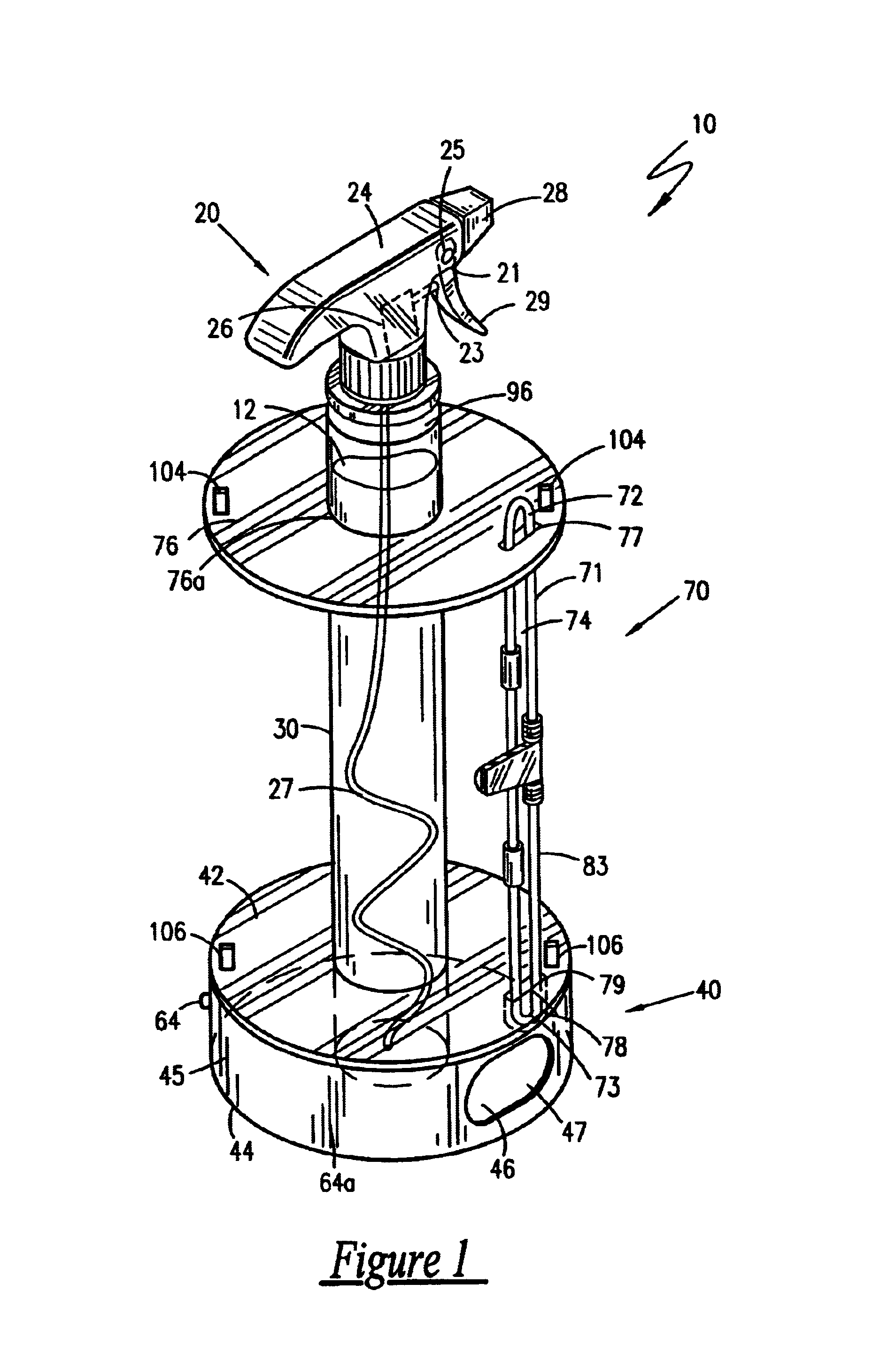 Combined portable, cleaning fluid spray apparatus and paper towel support and dispensing apparatus
