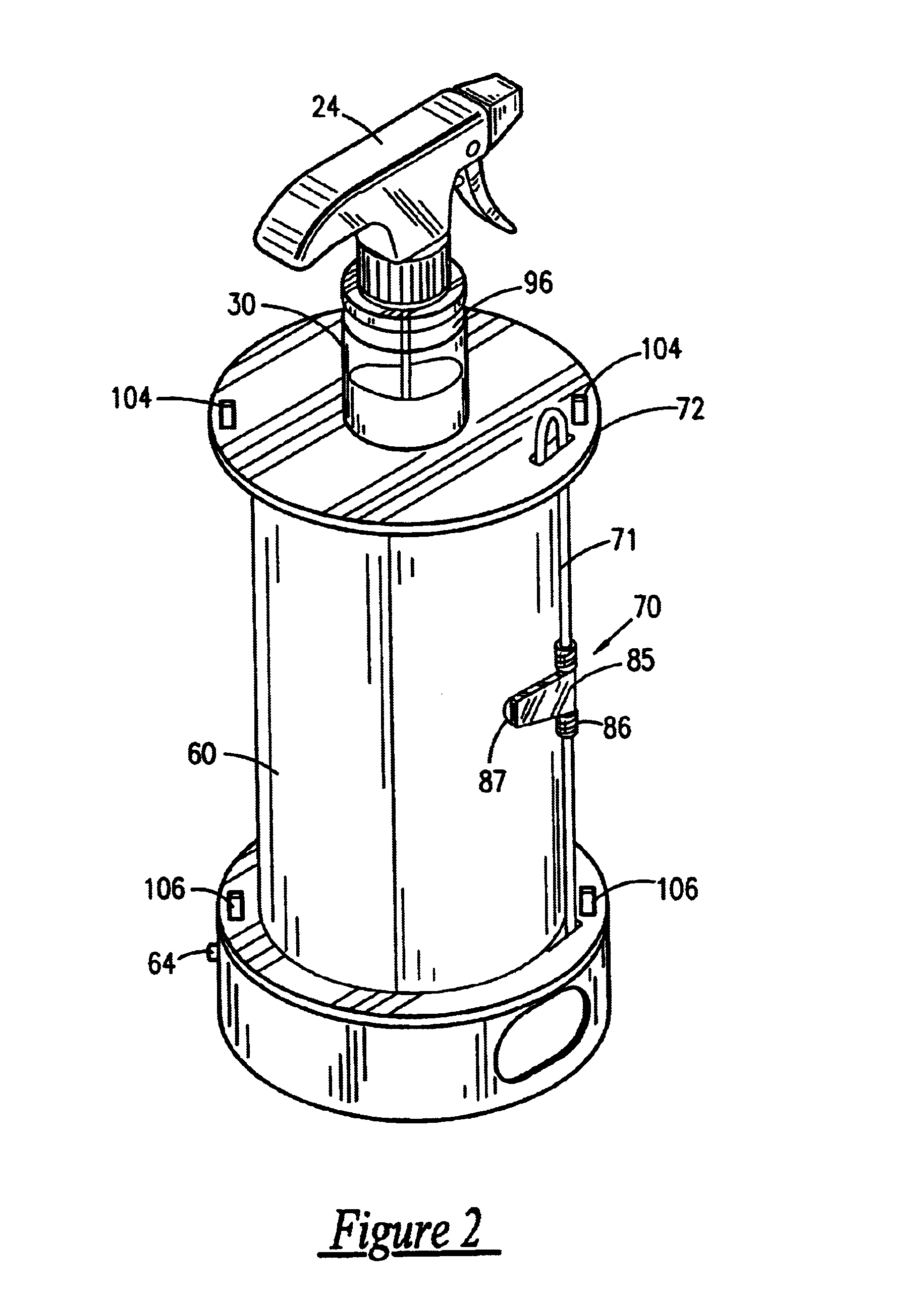 Combined portable, cleaning fluid spray apparatus and paper towel support and dispensing apparatus