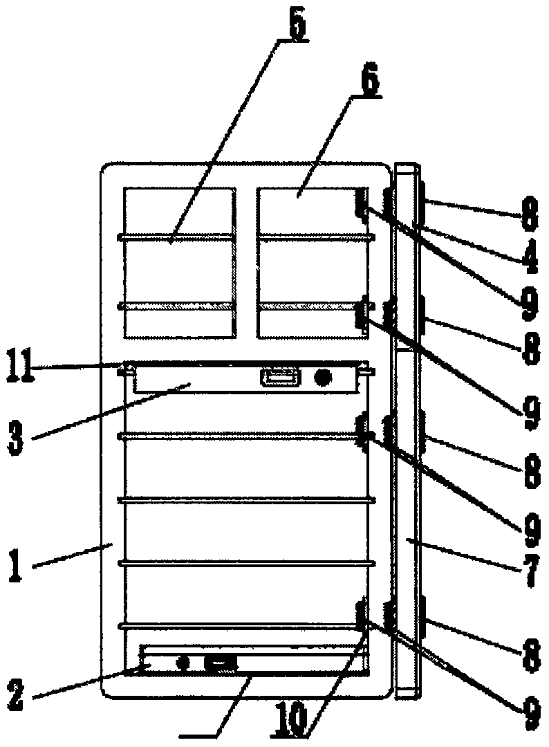 An inner circulation heating distribution box