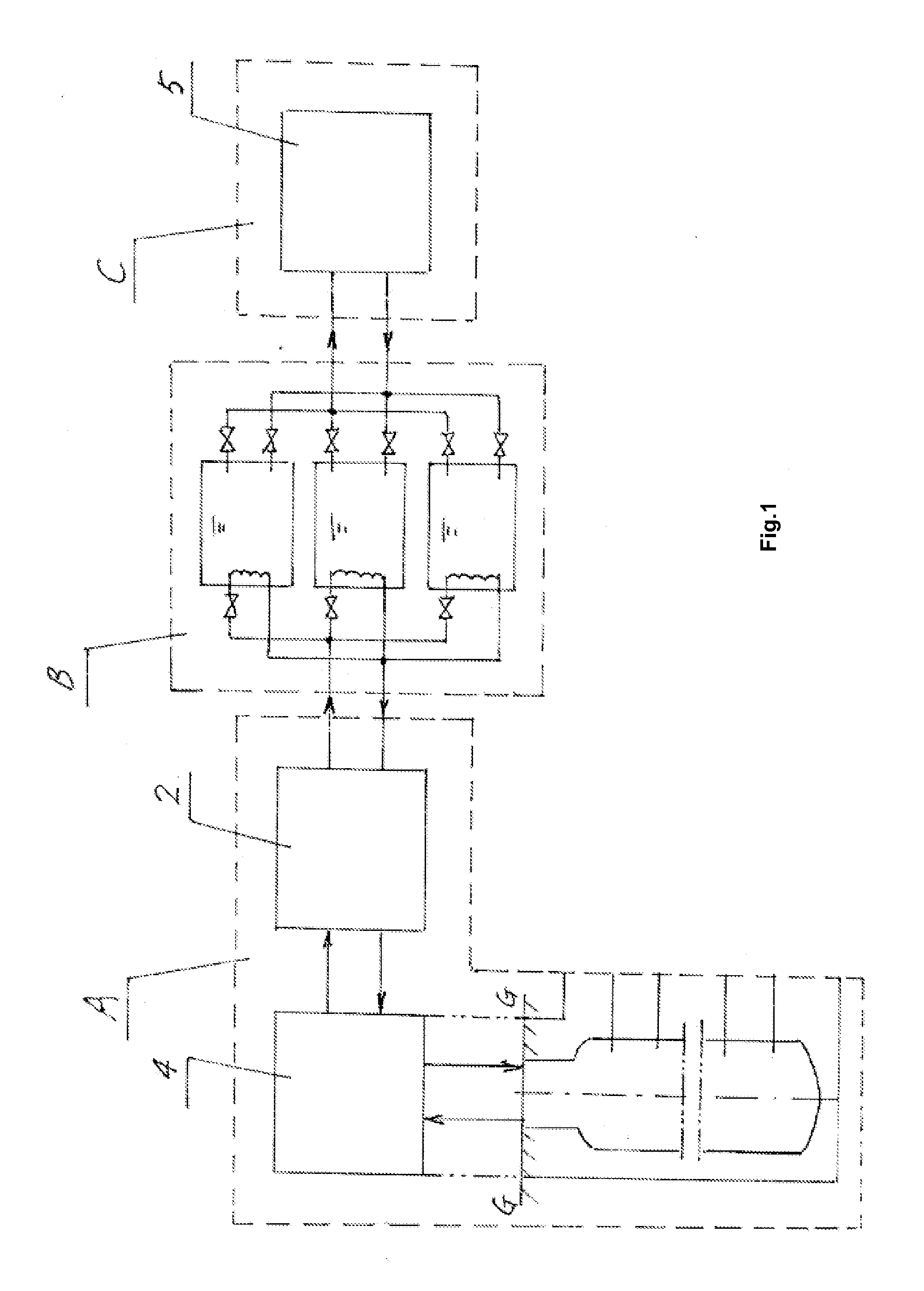 Energy storage and temperature change type air conditioning method with underground reservoir and water source heat pump, and the dedicated device thereof