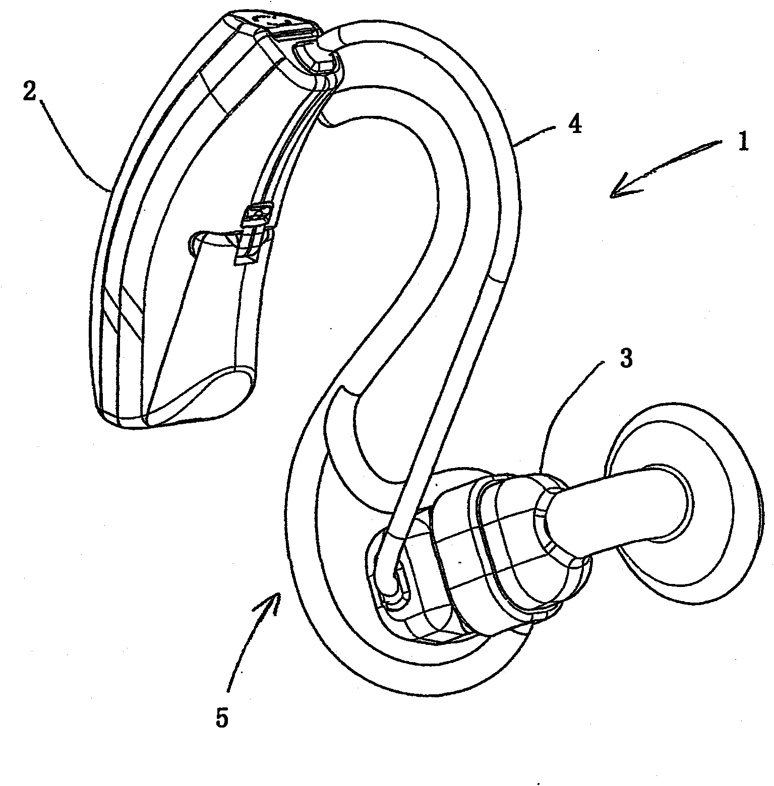A retaining module for the earpiece of a hearing aid