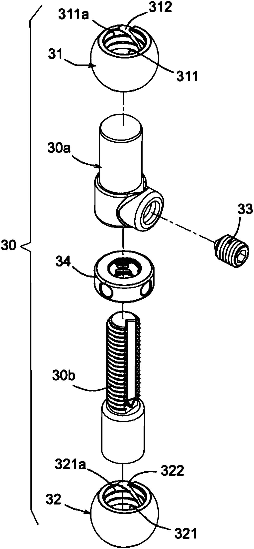 External fixing device for knee joint