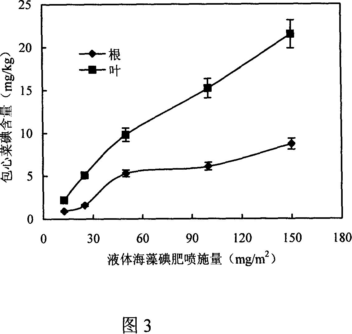 Planting method of iodine-enriched cabbage