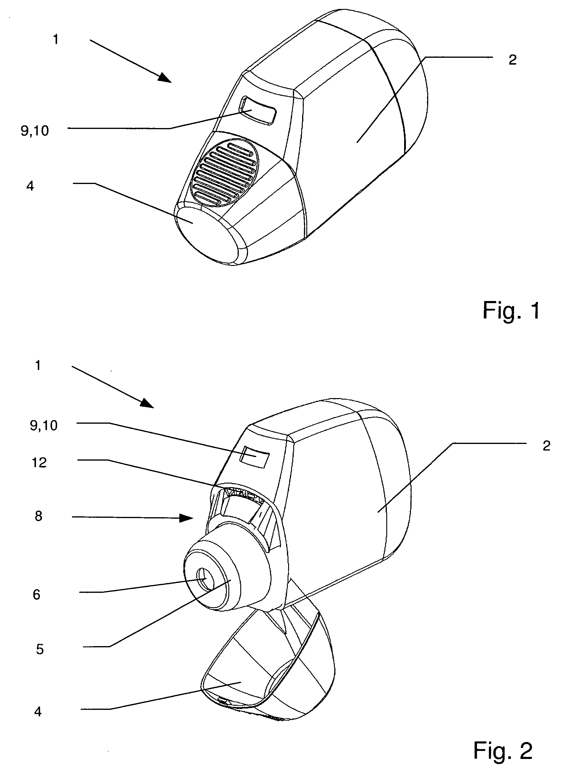Inhalation device for drugs in powder form