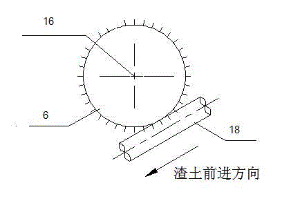 Shield construction soil discharge quantity real-time on-line measuring device with pin wheel device