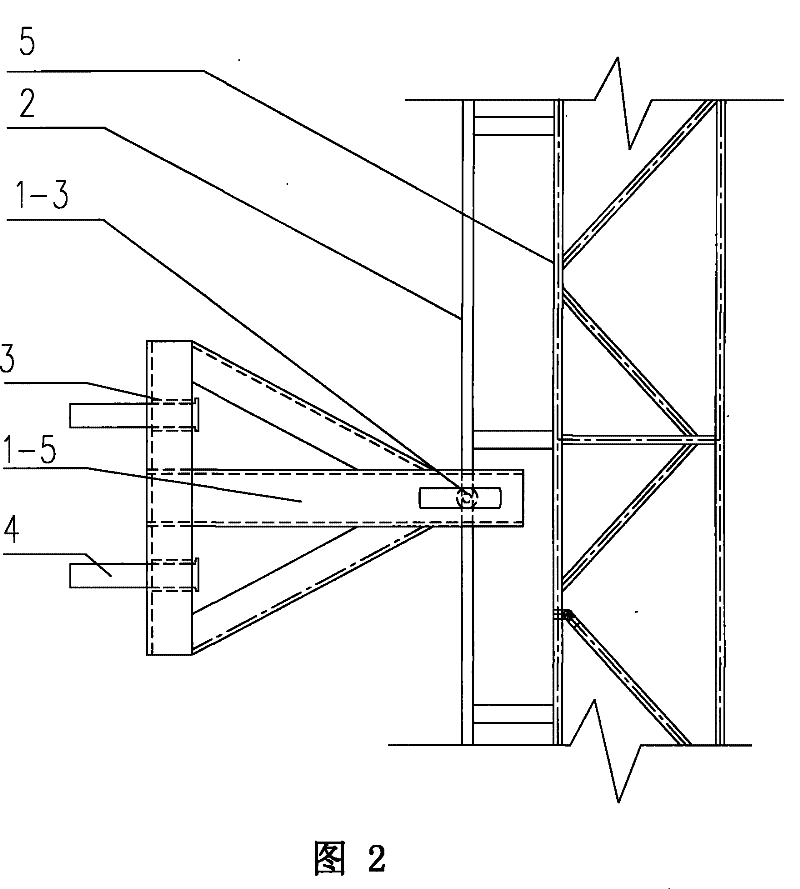 Attached lifting scaffold trolley type inclining-proof device and method of use thereof