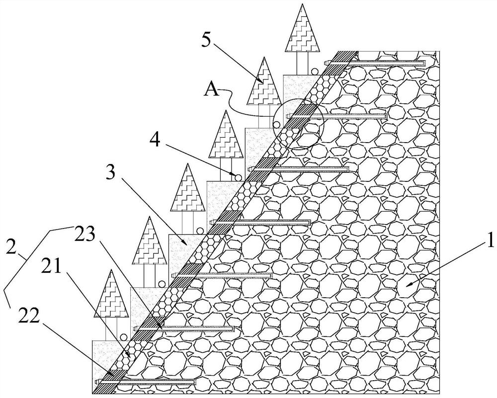 Mine side slope ecological restoration method