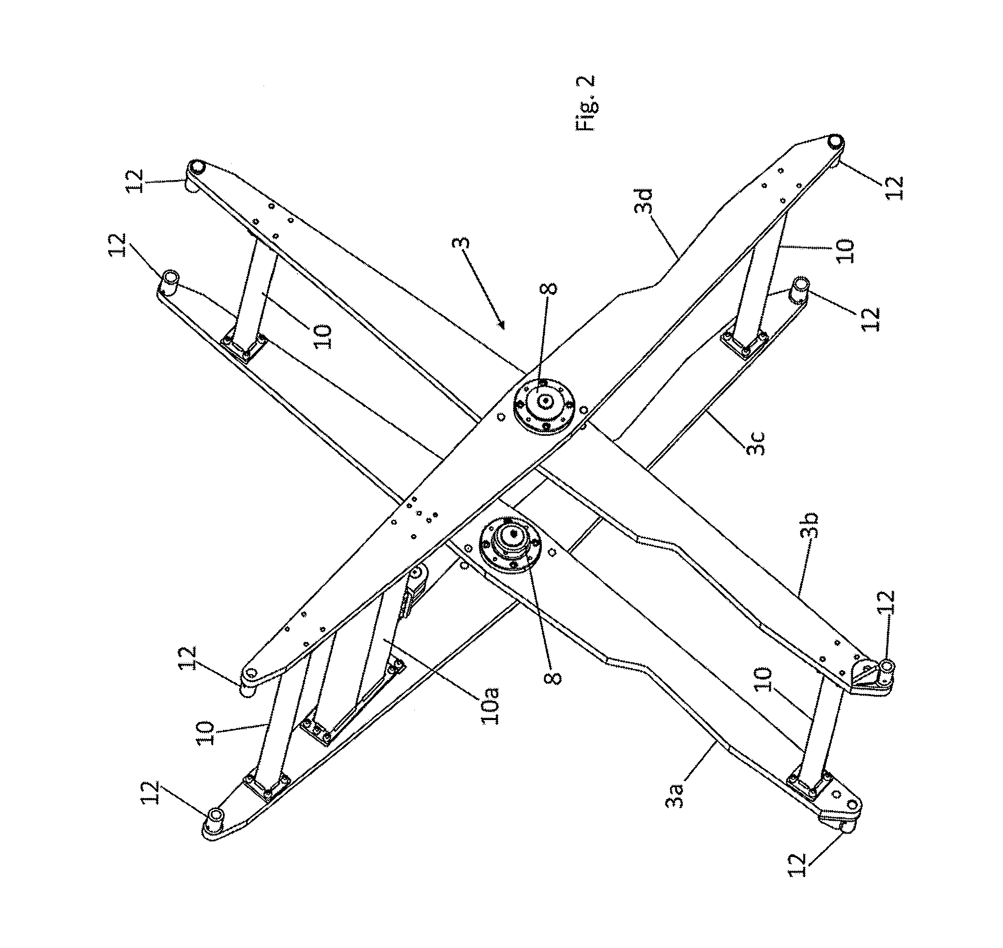 Scissors lifting table and method of assembling a scissors lifting table