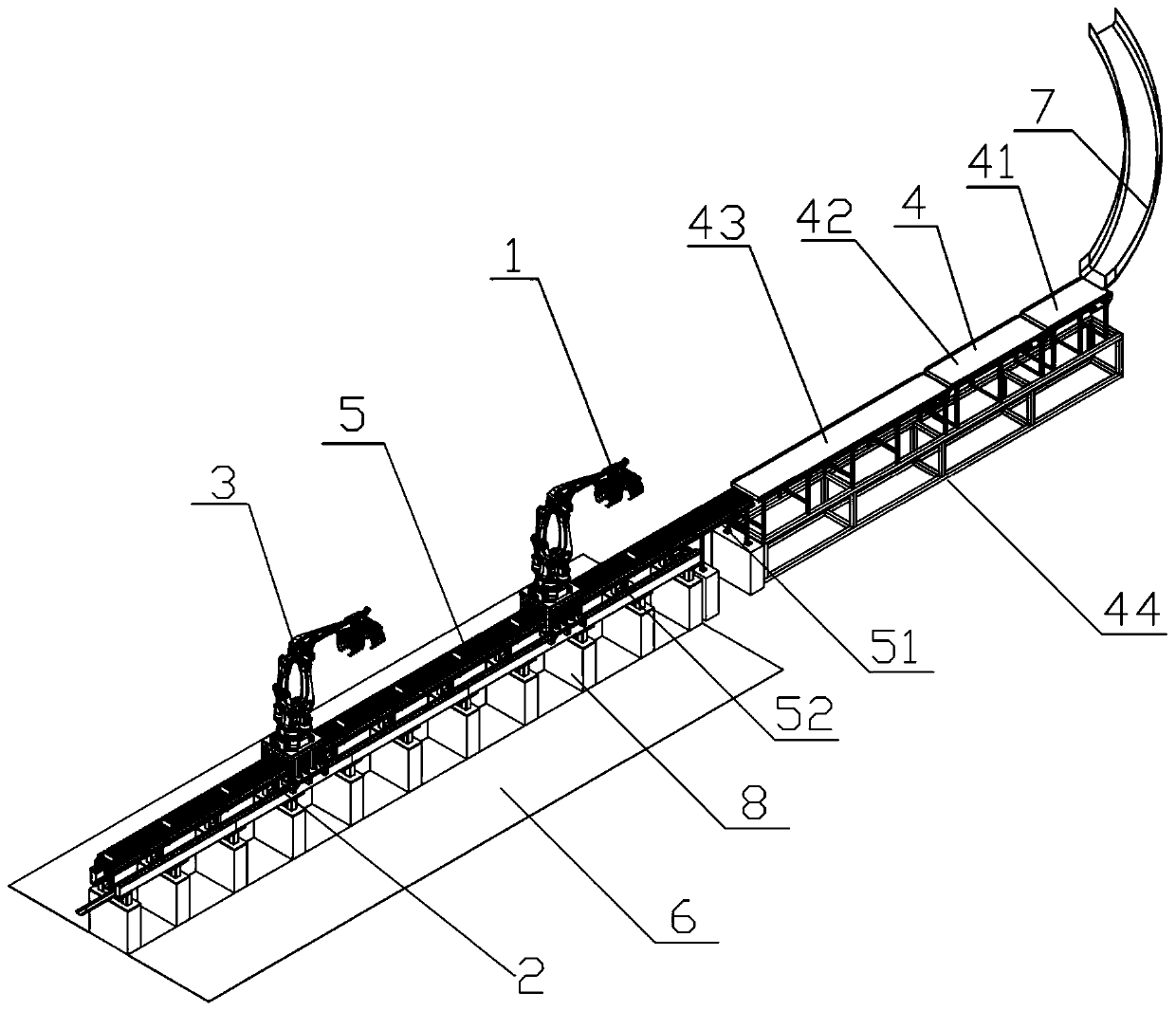 Loading and transporting integration type automatic material truck-loading device
