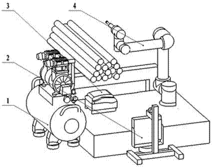 Vision-based automatic labeling device for bundled steel bars