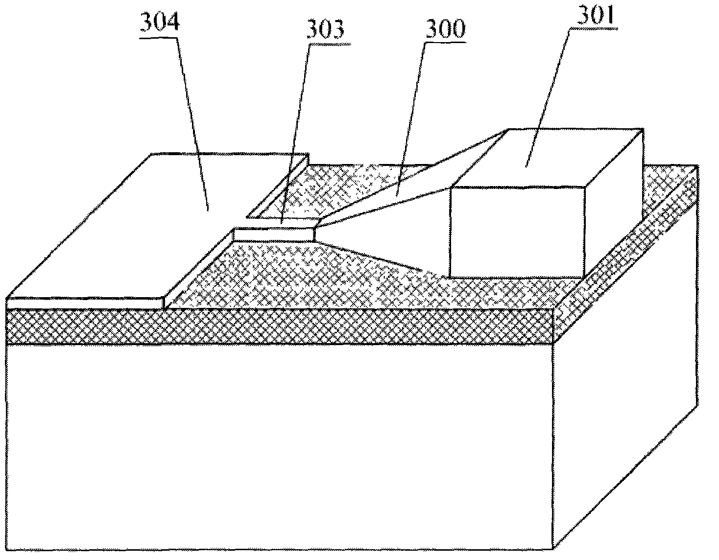 Manufacturing method of SOI base three-dimensional wedgy coupler integrated substrate structure