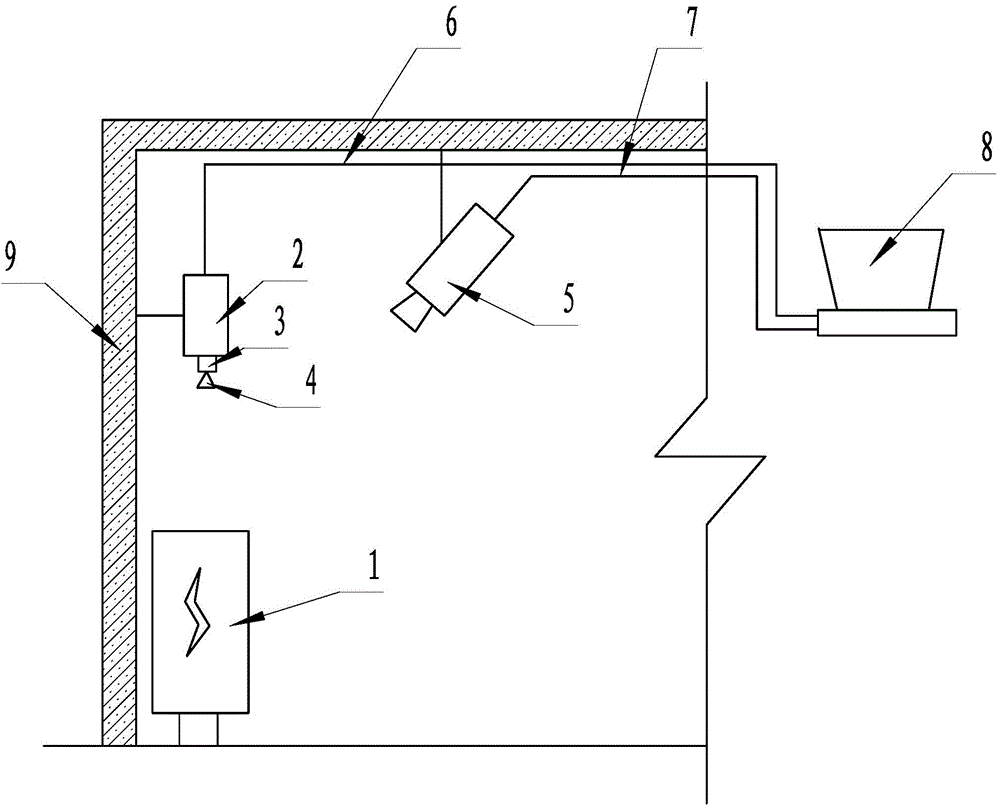 Single-point fixed type fire precontrolling device for subway electrical cabinet