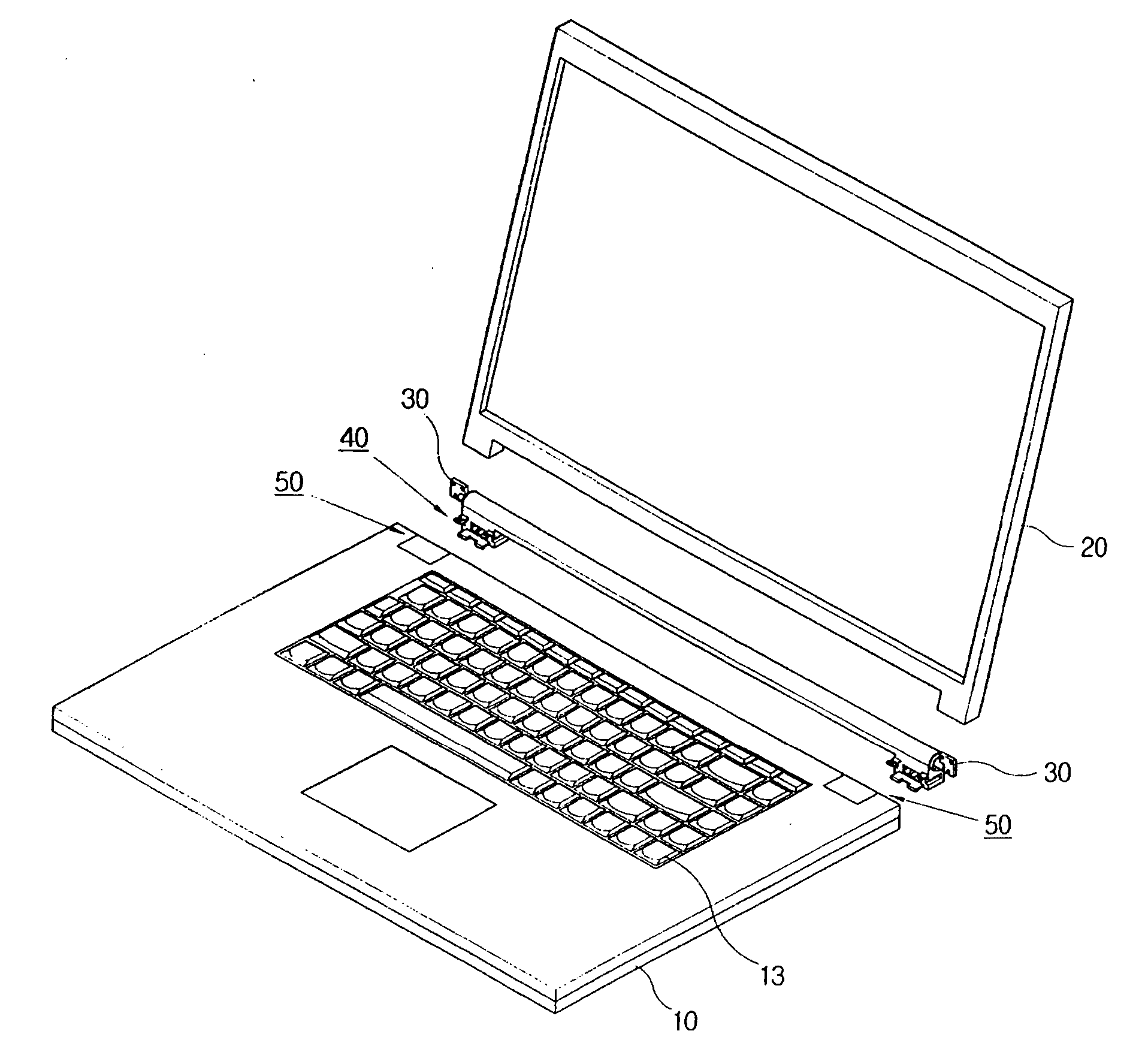 Portable computer with detachable display
