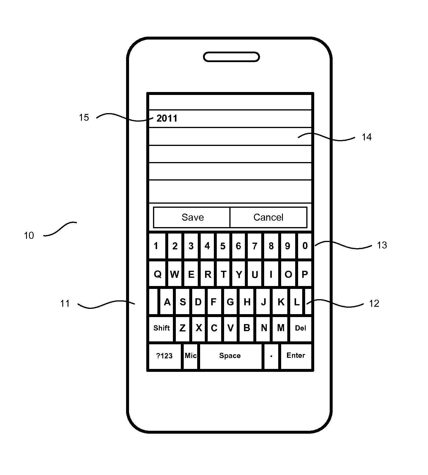 Touch screen alpha numeric keyboard