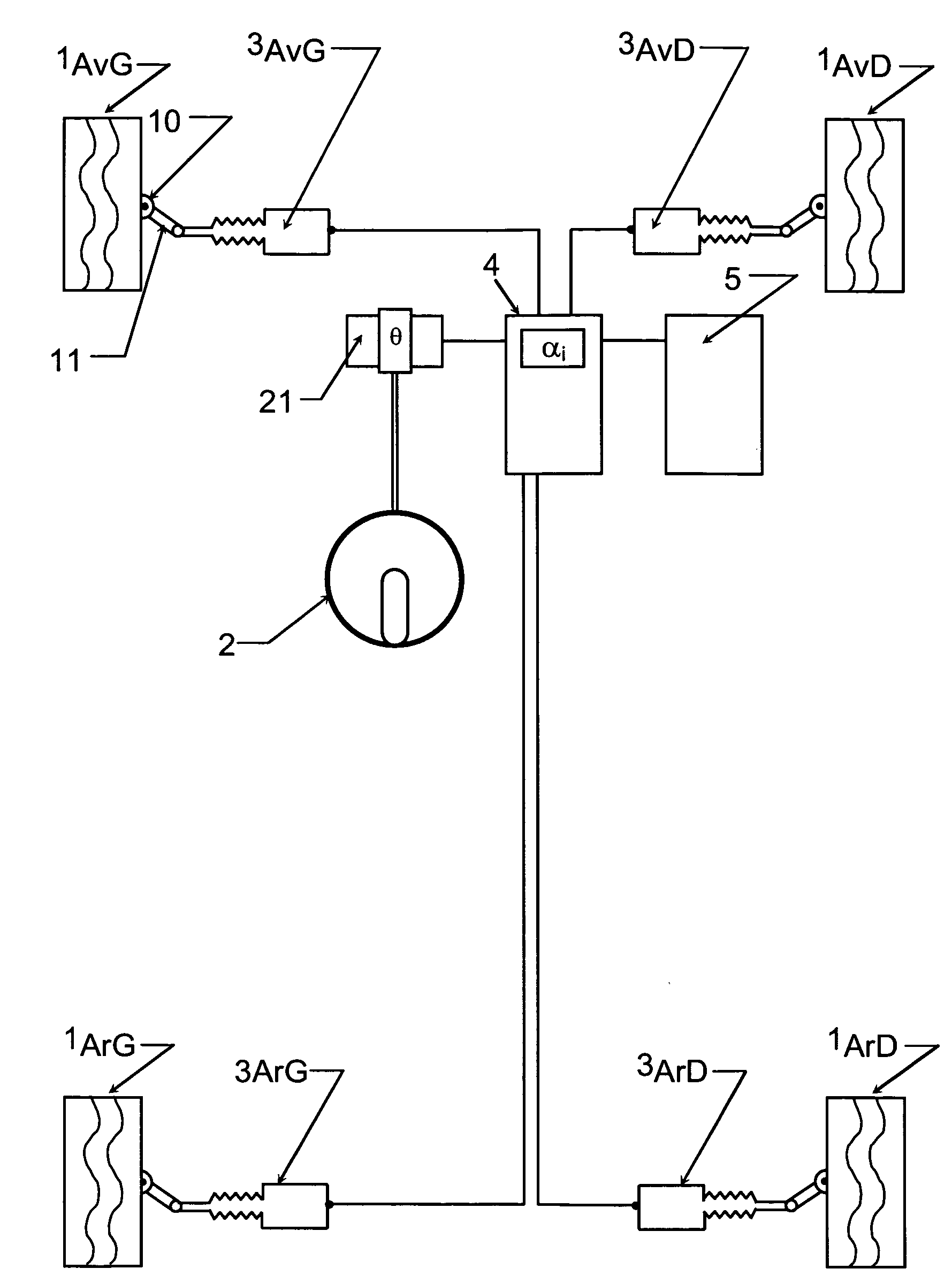 Vehicle Steering System Comprising a Degraded Operating Mode In Case of Breakdown of a Wheel Steering Actuator