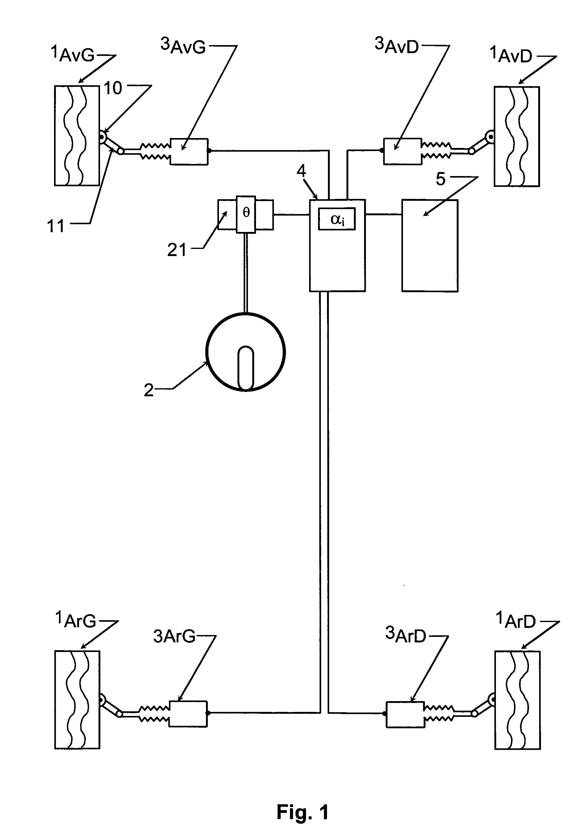 Vehicle Steering System Comprising a Degraded Operating Mode In Case of Breakdown of a Wheel Steering Actuator