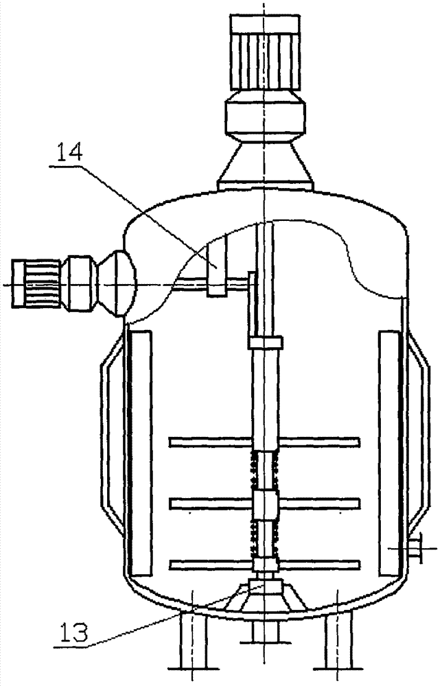 Feed liquid stirring equipment for reaction kettle
