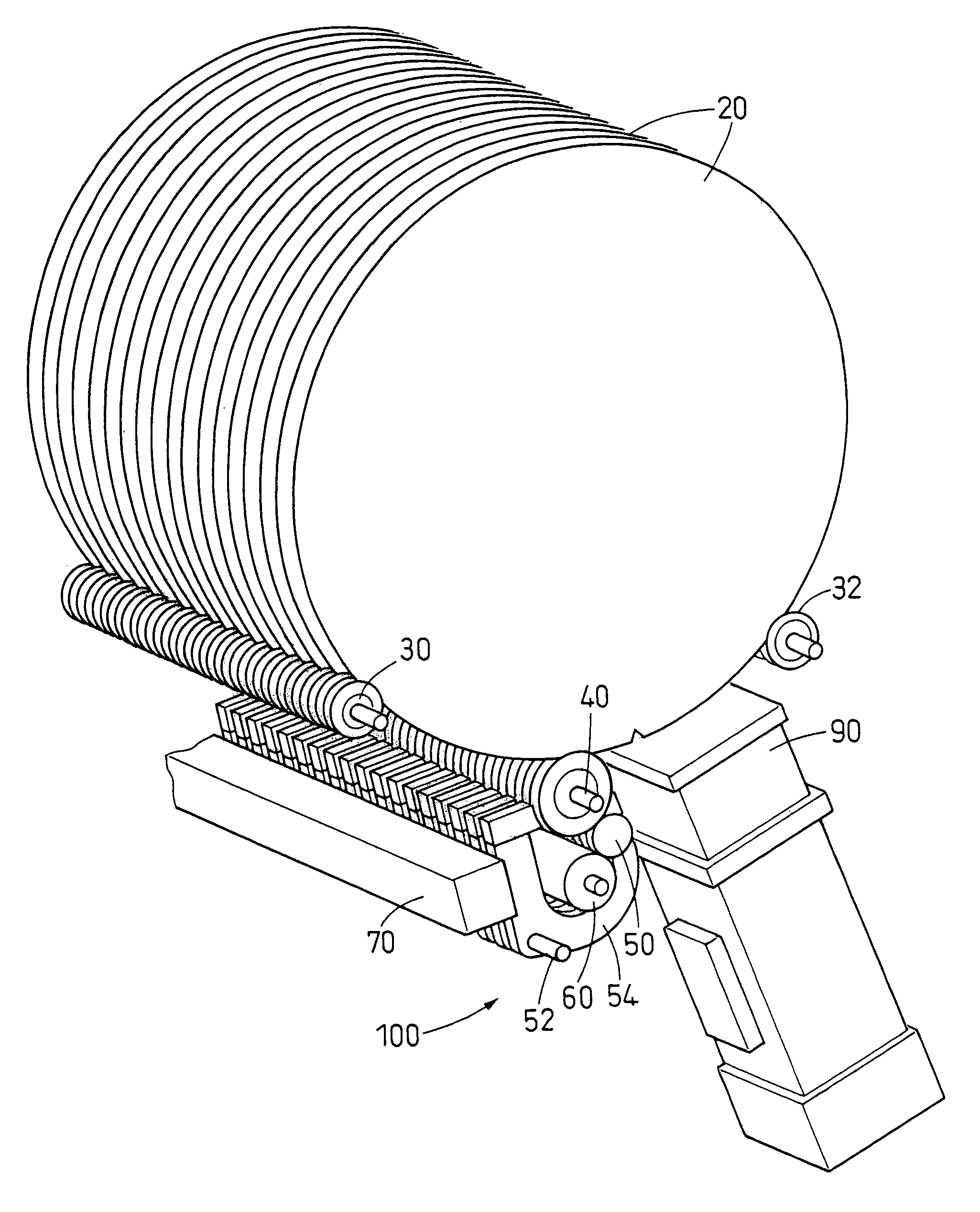 Device and method for the harmonized positioning of wafer disks