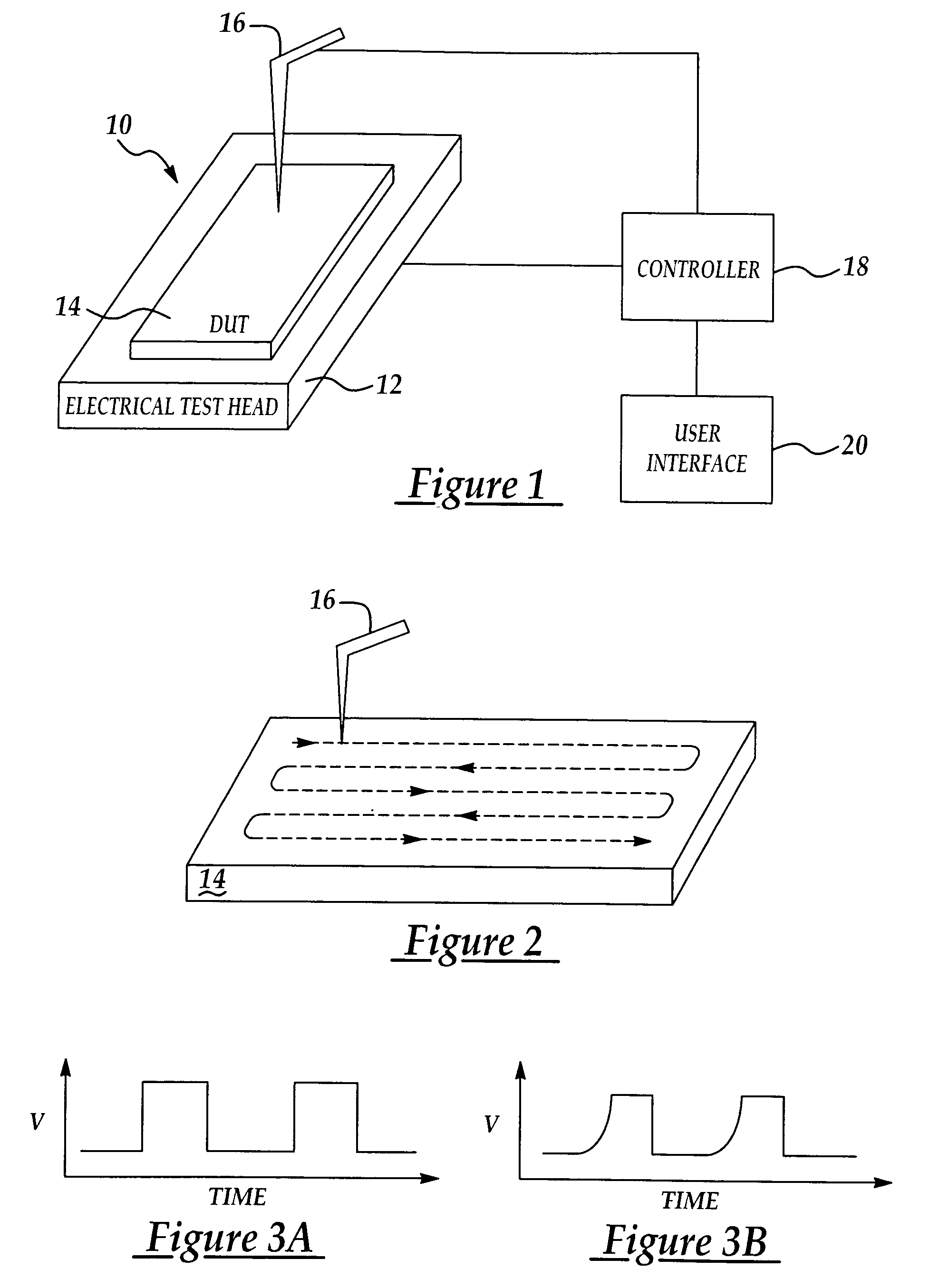 Electrical bias electrical test apparatus and method