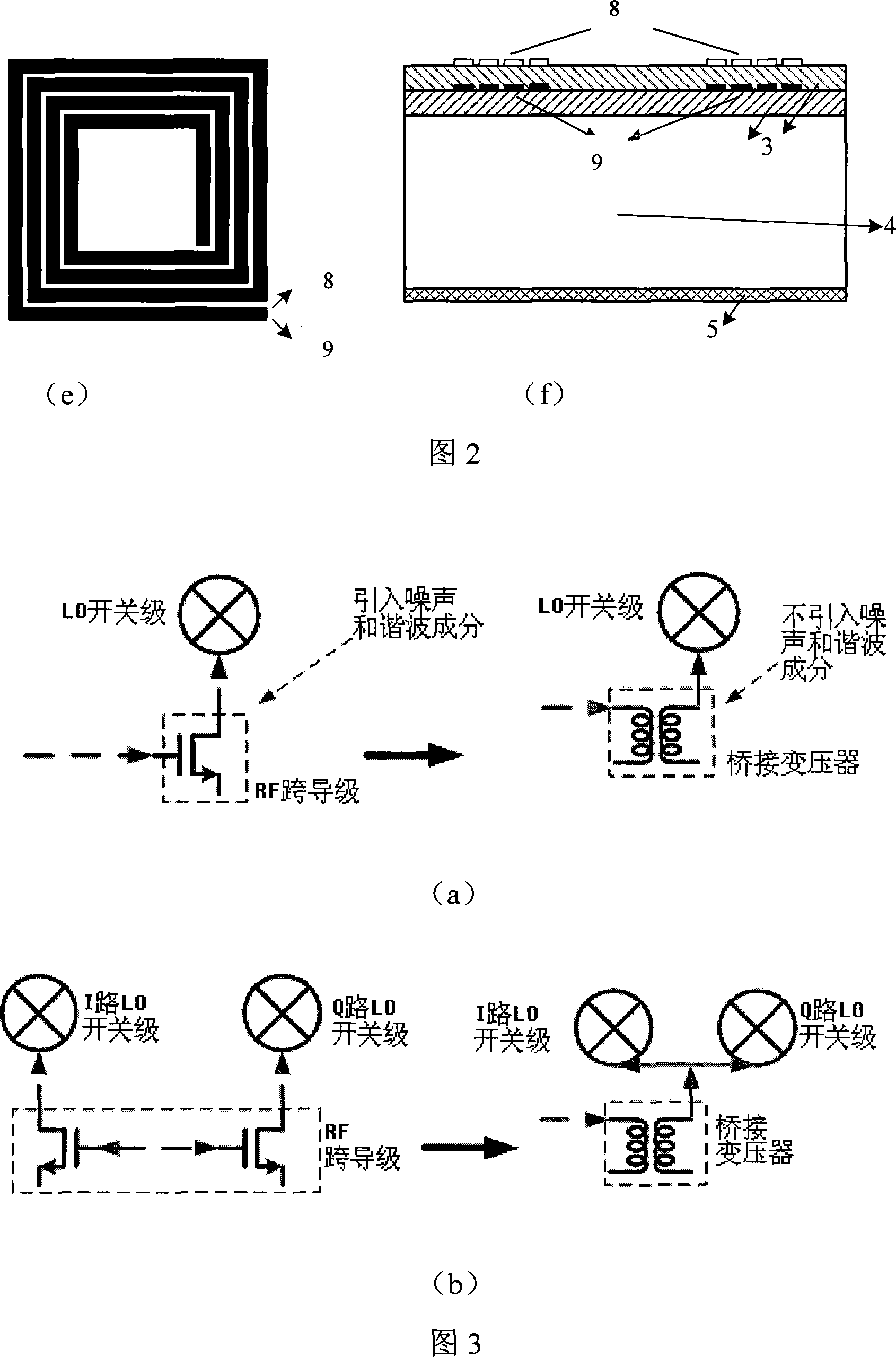 Frequency mixer with low-power consumption and high performance in quadrature