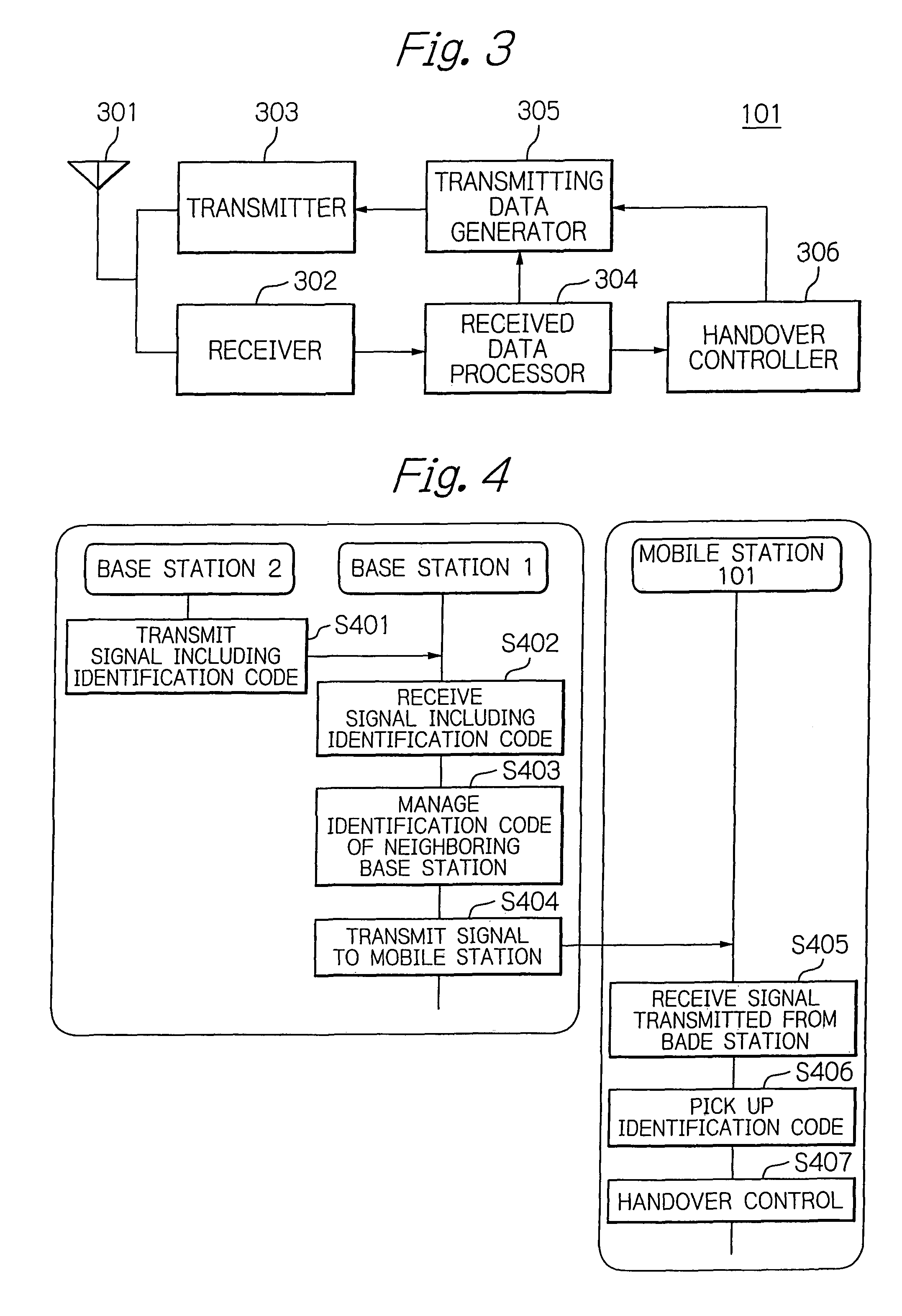 Handover control between base stations in a multi-hop mobile communication network