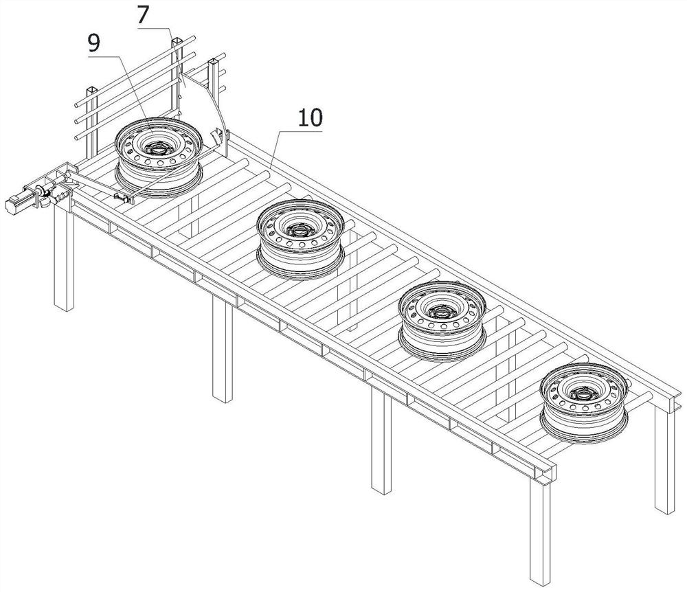 A wheel hub automatic receiving equipment