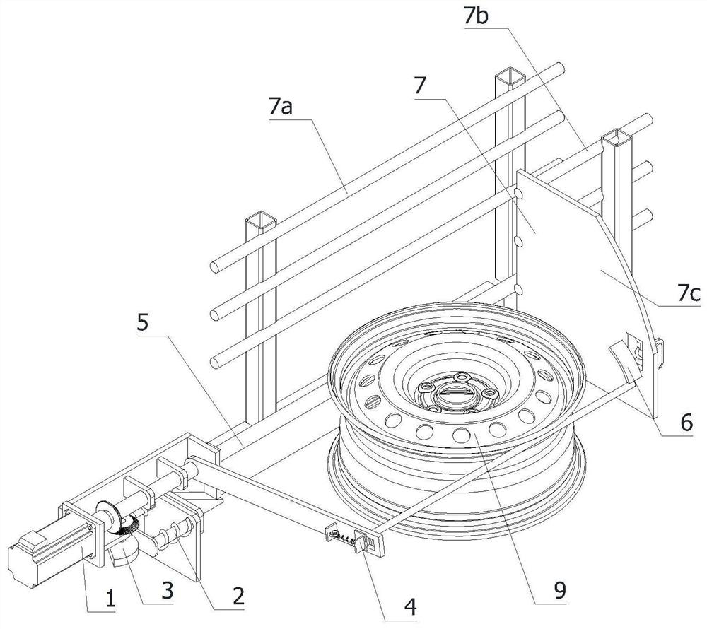 A wheel hub automatic receiving equipment