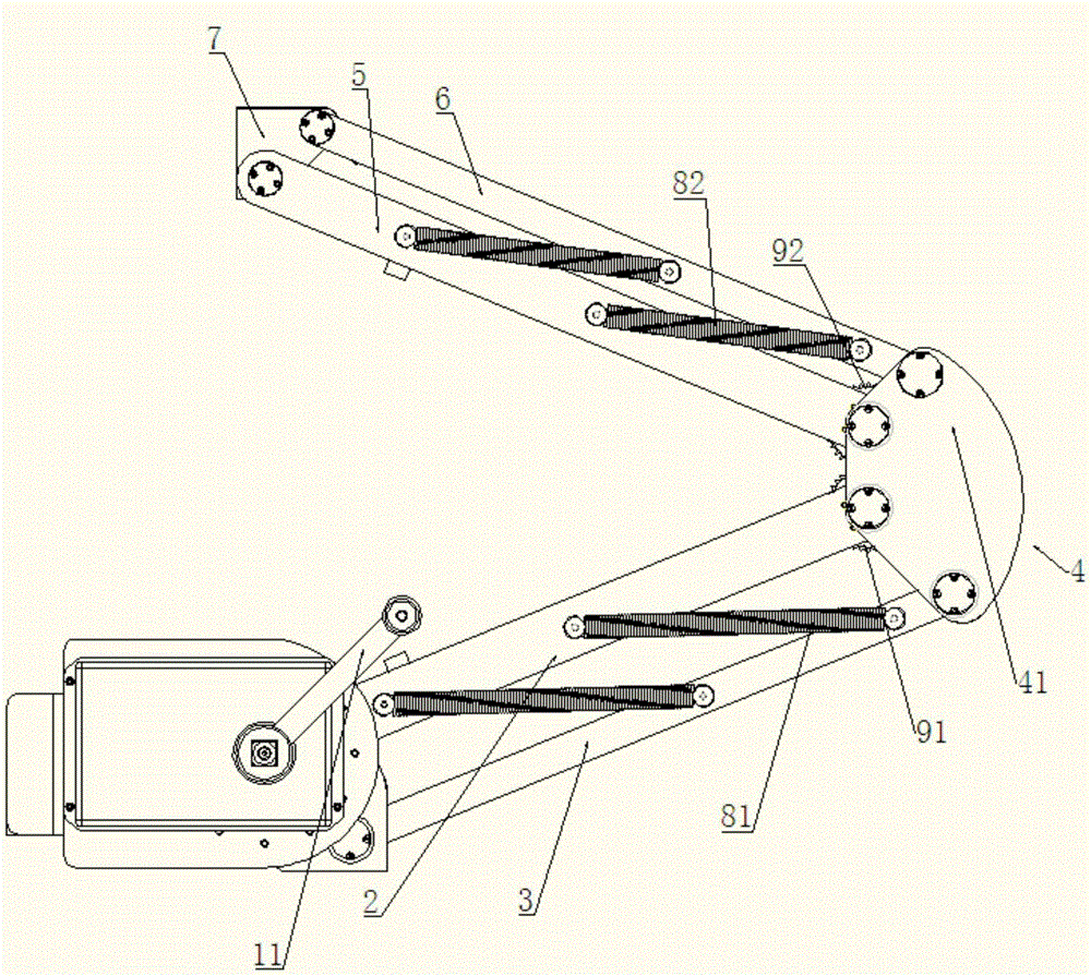 Single-drive dual-parallelogram hoisting mechanism