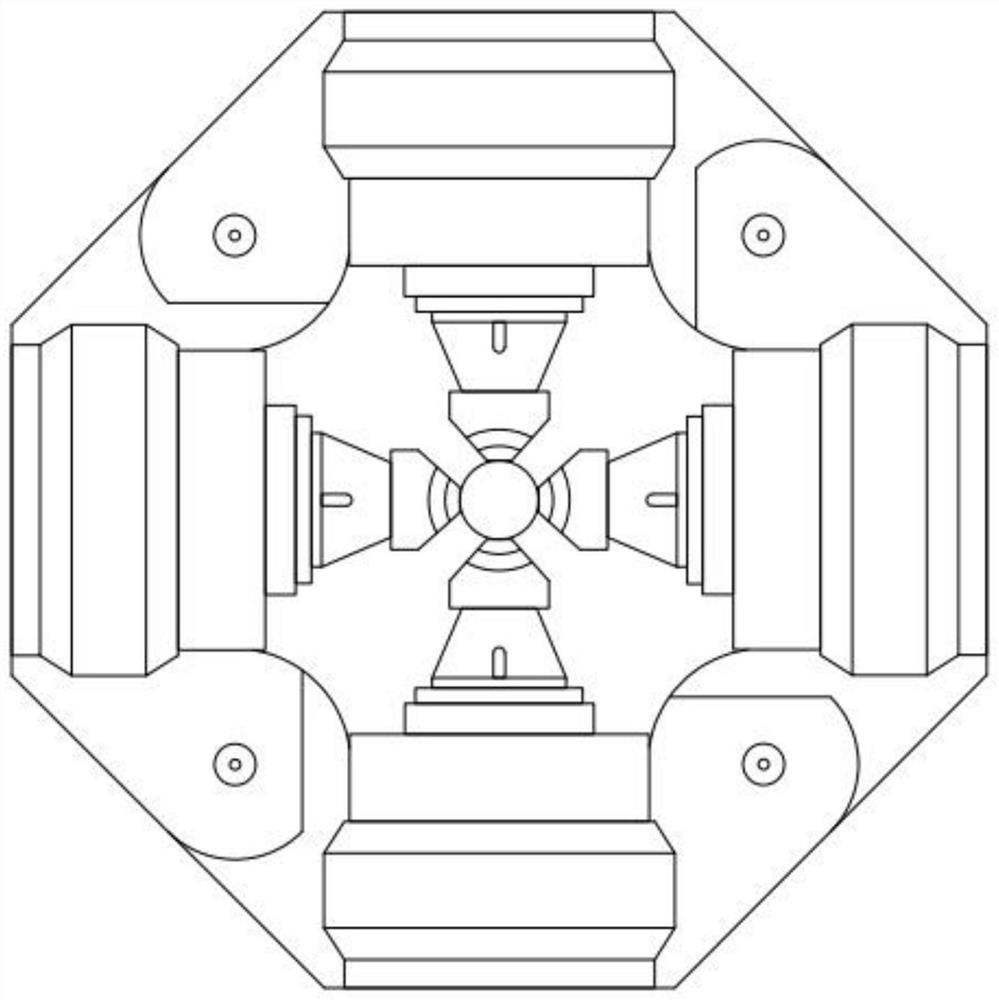 Absolute value displacement measuring system of cubic press