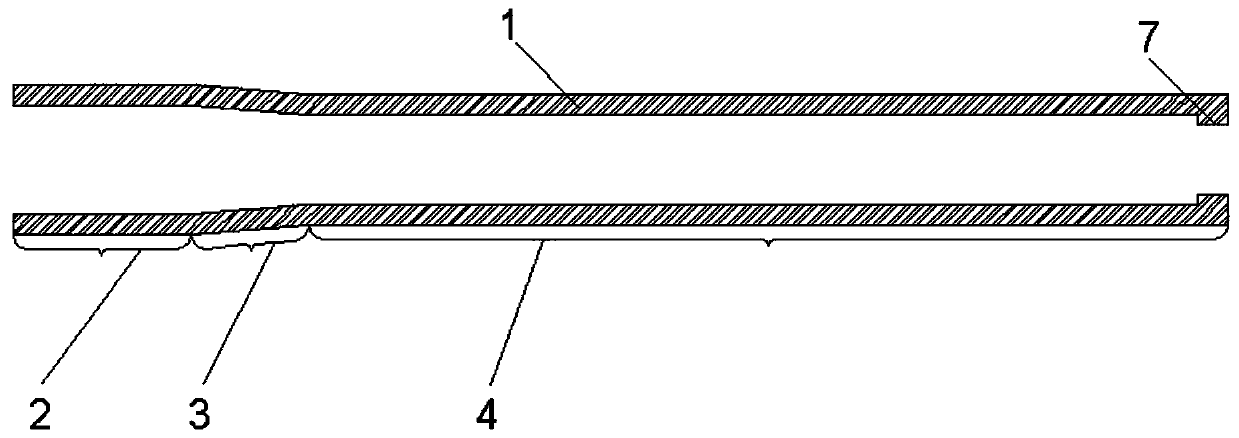 An expanded-diameter extrusion friction anchor rod and anchor cable structure