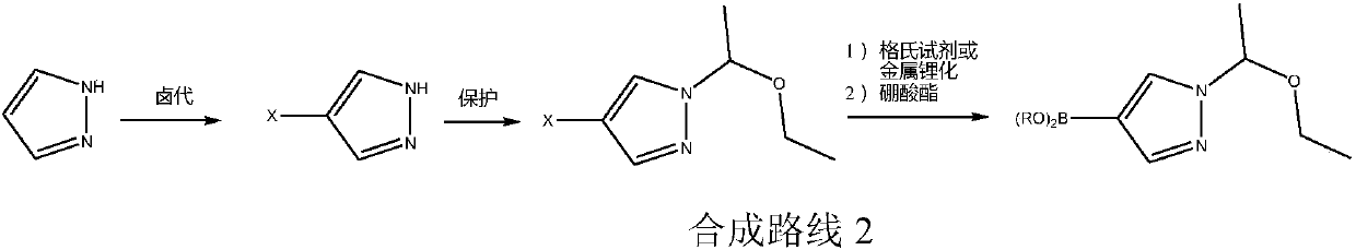 Simple synthetic method of 7-protecting group-4-(1-hydrogen-pyrazole-4-yl)pyrrole[2,3-d]pyrimidine