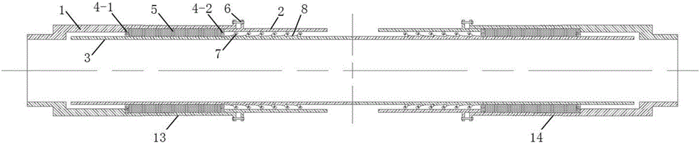 Pretension anti-buckling sleeve heat compensator and application thereof