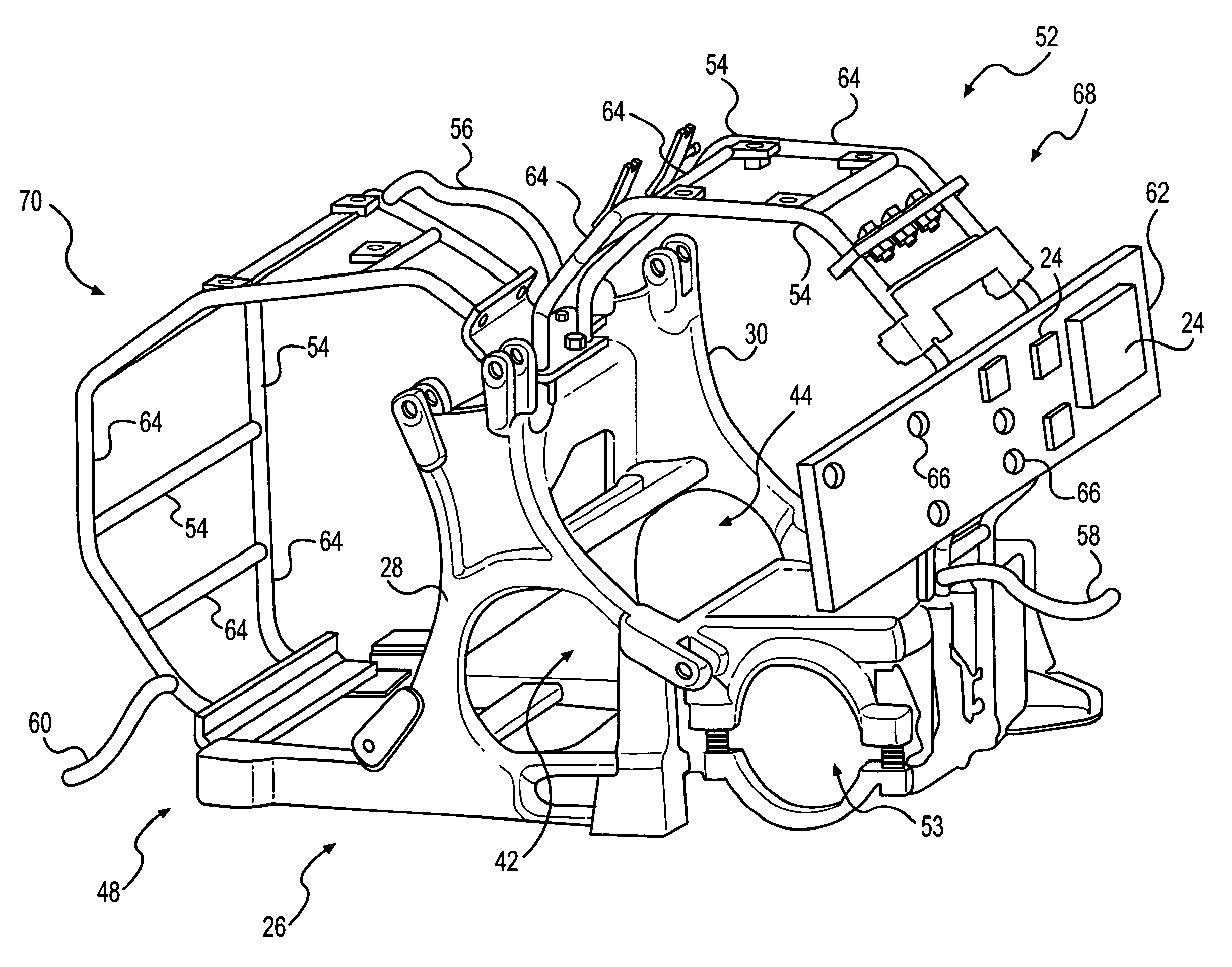 Mounting and cooling device for emissions system electronics