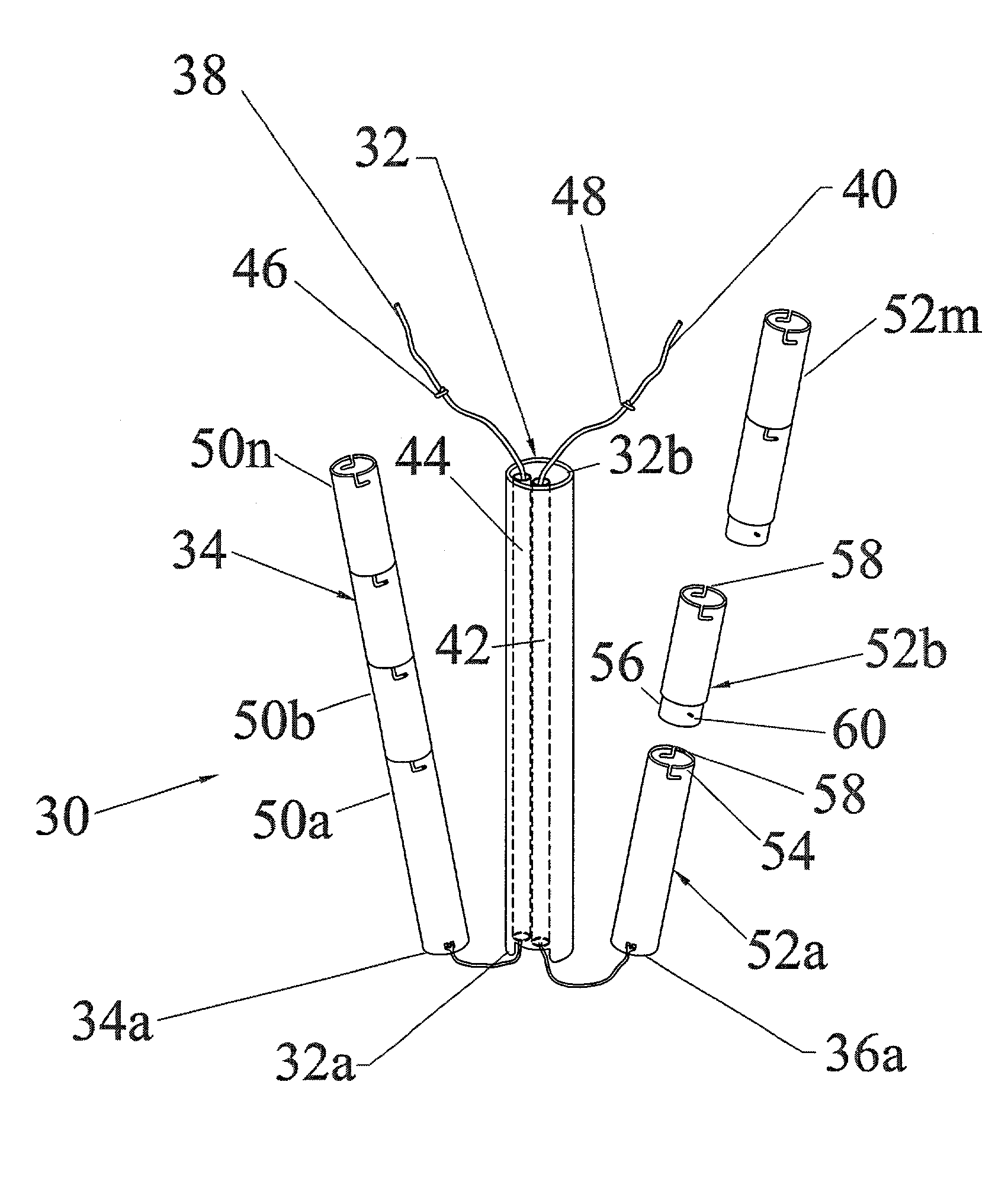 Multiportal device with linked segmented cannulae and method for percutaneous surgery