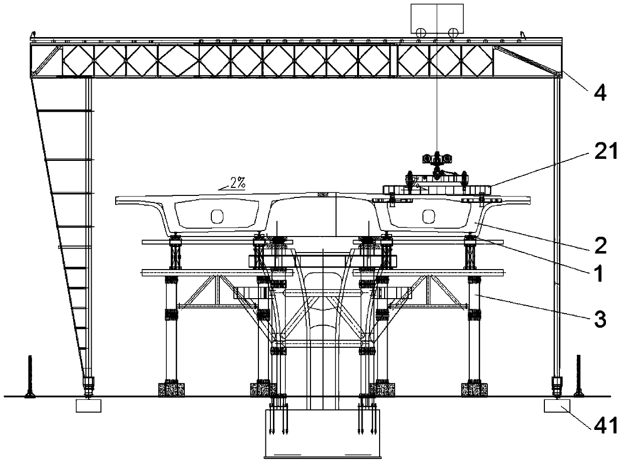 Mobile fabricated beam erection system for support method beam splicing of prefabricated segmental beams