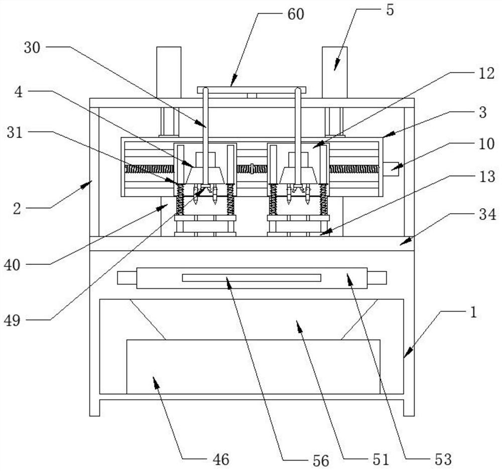 Novel multi-shaft drilling mechanism for steel bar connecting structural member