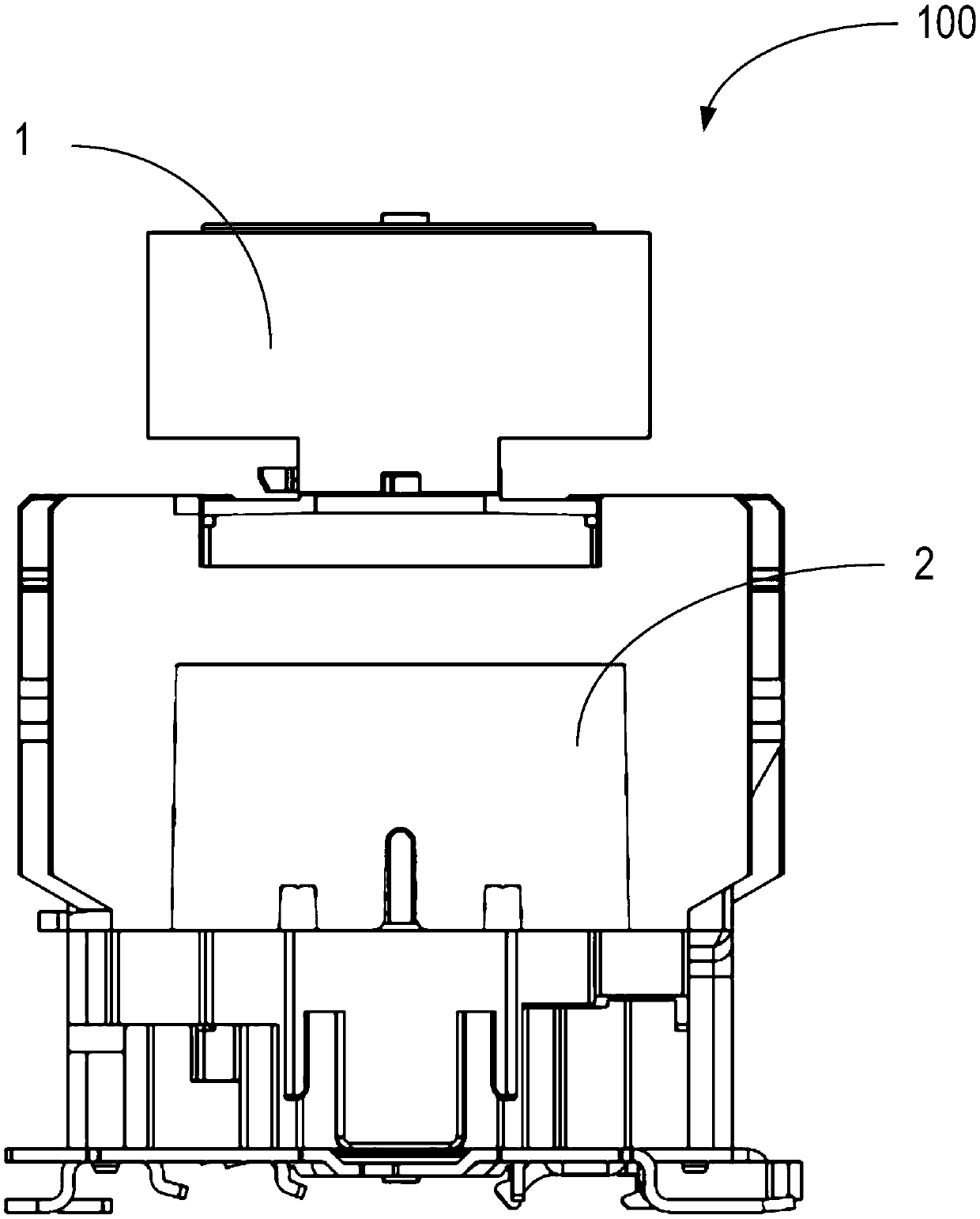 Wiring module for use in conjunction with contactor and contactor assembly