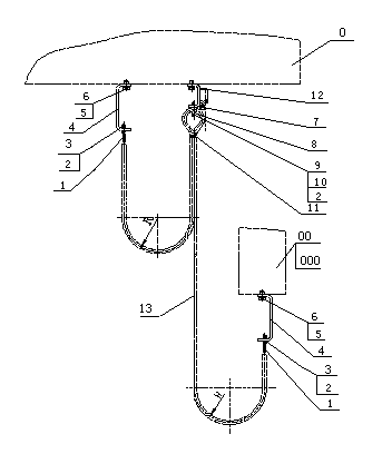 Suspension device of elevator trailing cable or compensating cable utilizing steel wire ropes as bearing parts