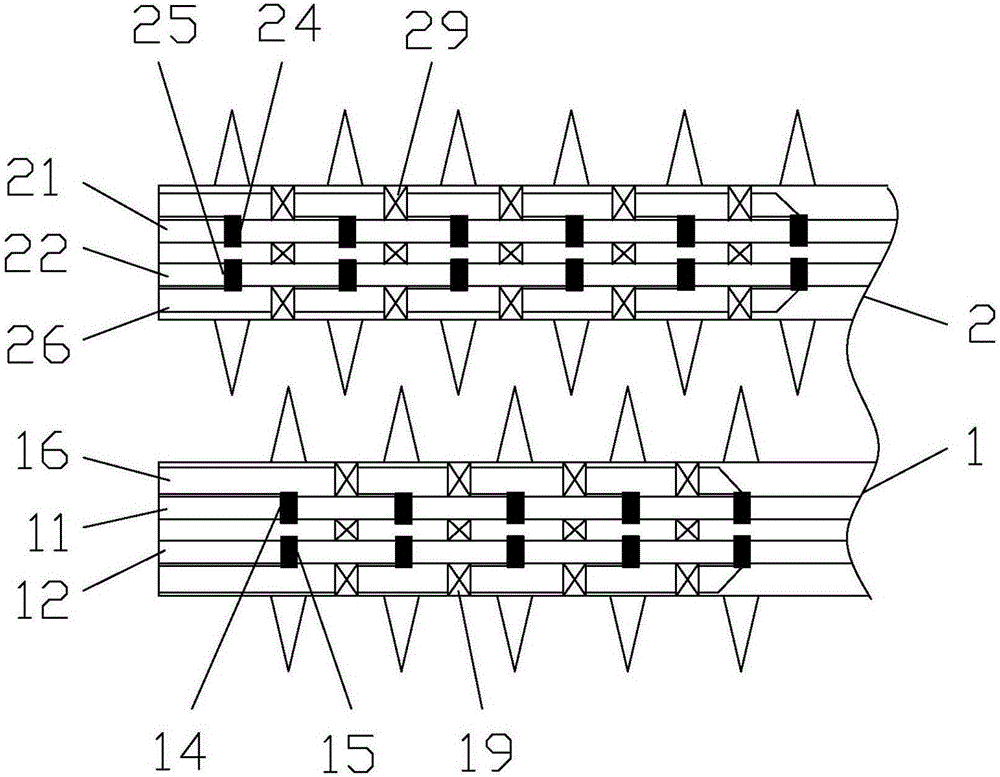 Waterflooding swallowing-spitting method for double fracturing horizontal wells through zipper-type crack distributing