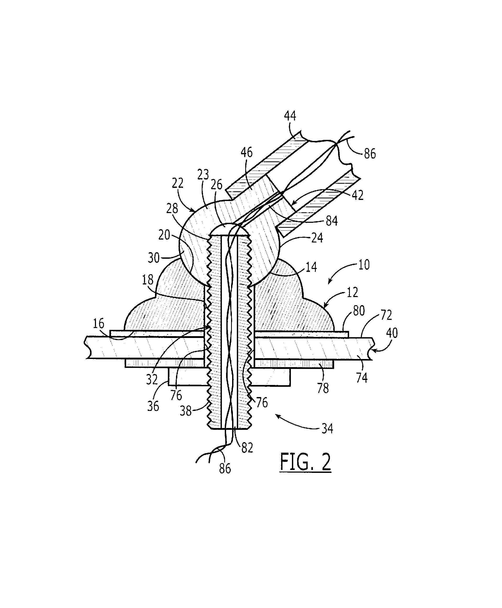 Mounting system and method for rigidly attaching a water sports towing frame to a vessel