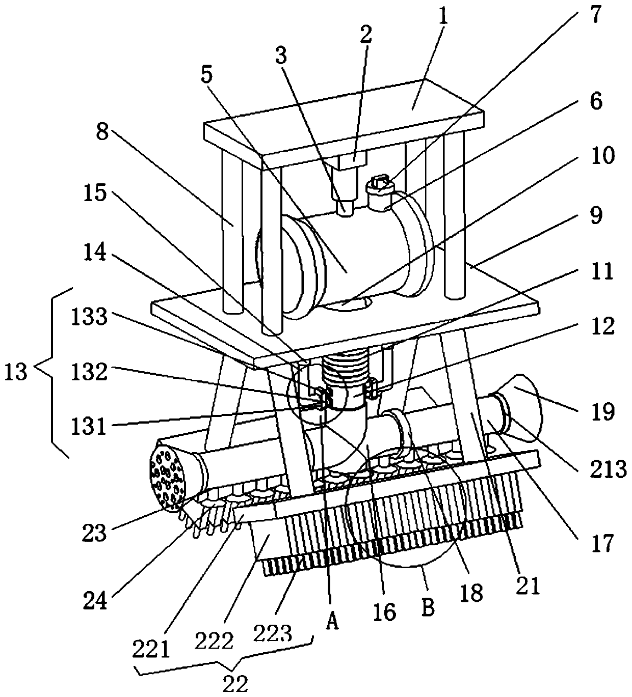 A car cleaning device based on urban road cleaning