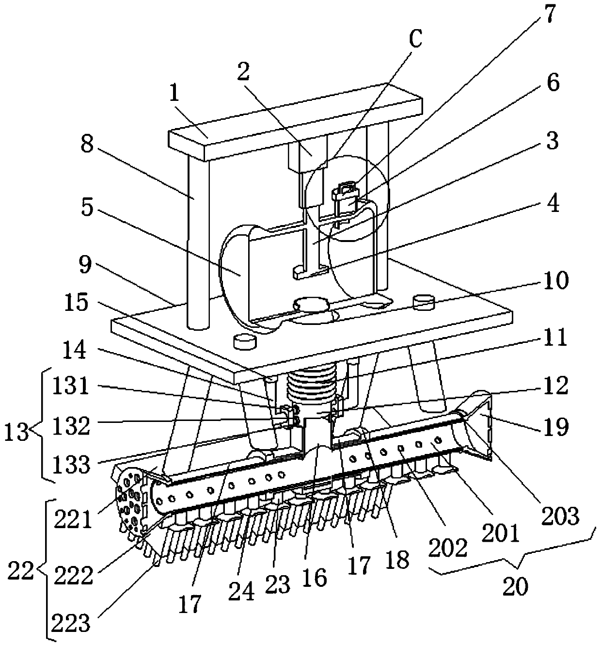 A car cleaning device based on urban road cleaning