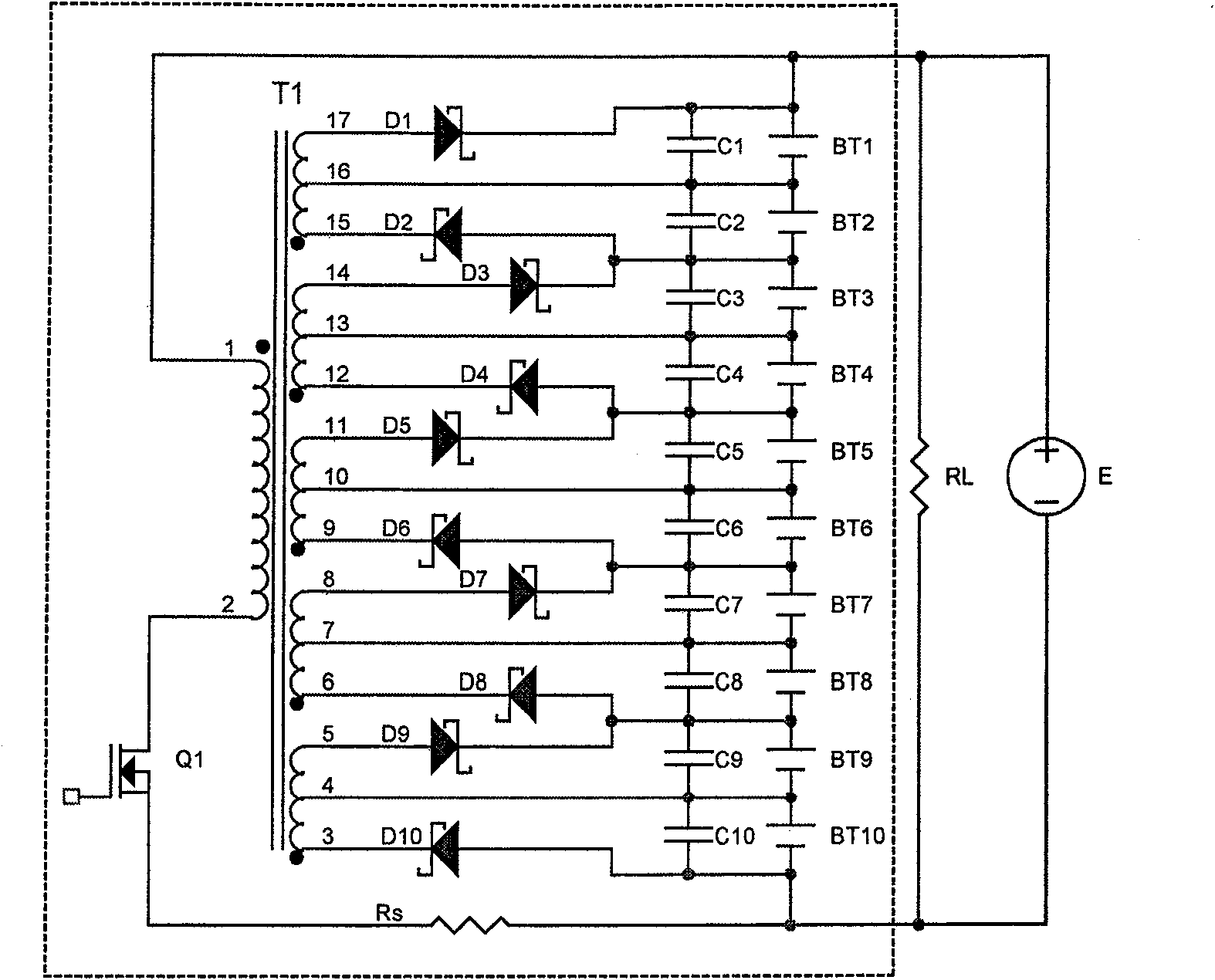 Equalizer circuit for backup power supply