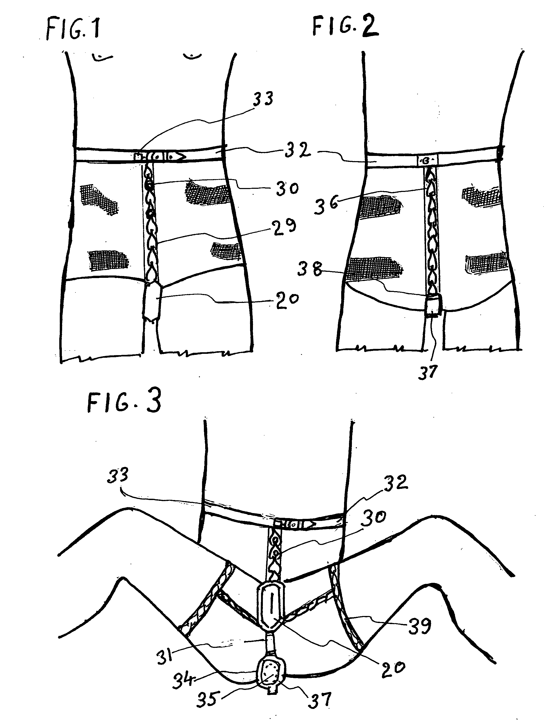 Security underwear device for sexual organs
