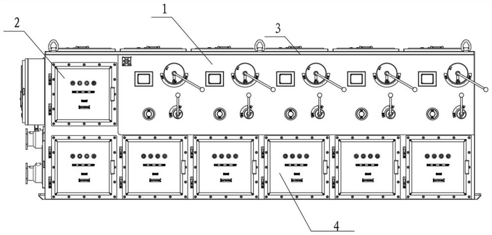 Multi-loop combined power distribution switch and working method thereof